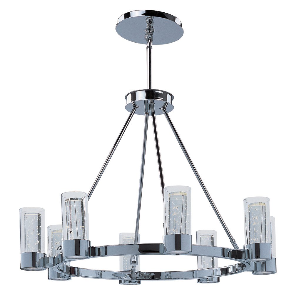 Maxim Lighting 8 Light LED Ring Chandelier in Polished Chrome with Clear Glass
