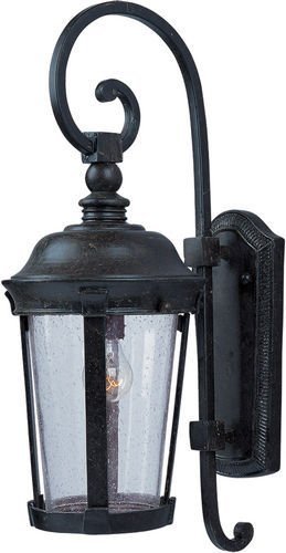 Maxim Lighting 8" 1-Light Outdoor Wall Lantern in Bronze with Seedy Glass
