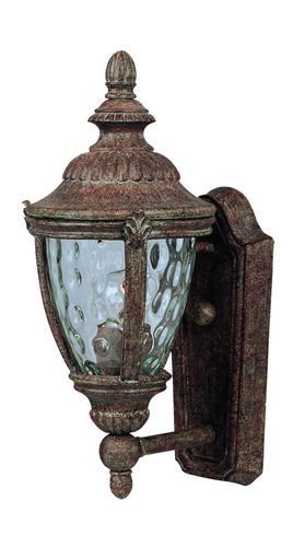 Maxim Lighting 7" Cast 1-Light Outdoor Wall Lantern in Earth Tone with Water Glass