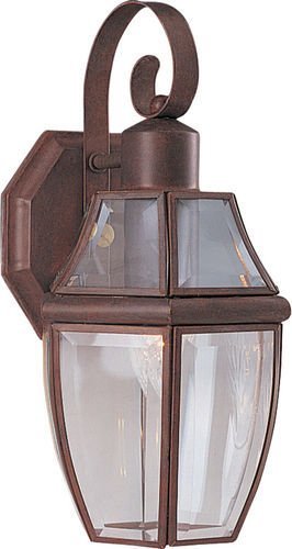 Maxim Lighting 7" 1-Light Outdoor Wall Lantern in Pewter with Clear Glass