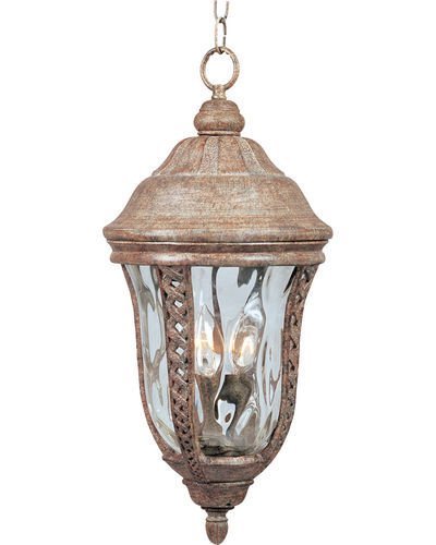 Maxim Lighting 10" Whitter VX 3-Light Outdoor Hanging Lantern in Earth Tone with Water Glass