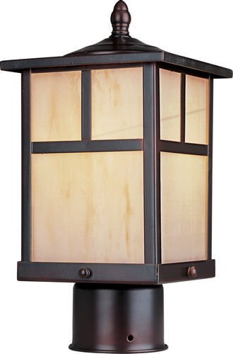 Maxim Lighting 6" 1-LT Outdoor Pole/Post Lantern in Burnished with Honey Glass