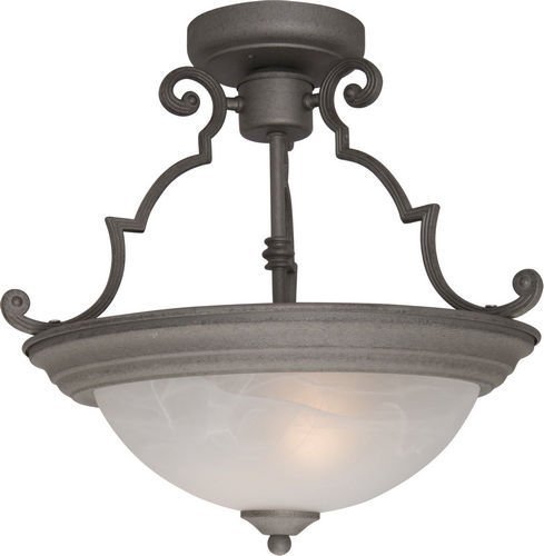 Maxim Lighting 6 1/2" Newport 1-Light Wall Sconce in Satin Nickel with Marble Glass