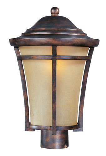 Maxim Lighting 10" Energy Star 1-Light Outdoor Pole/Post in Copper Oxide with Golden Frost Glass