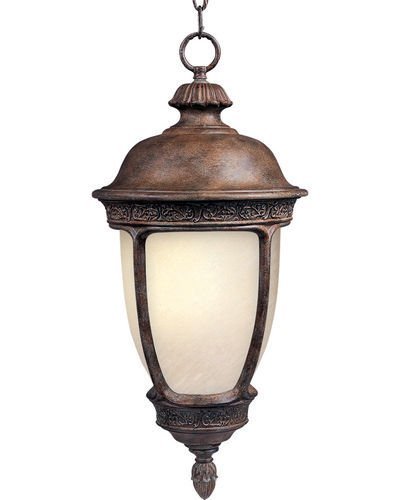 Maxim Lighting 13" Energy Star 1-Light Outdoor Hanging Lantern in Sienna with Snow Flake Glass