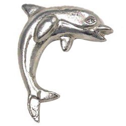 Novelty Hardware Dolphin #2 Knob in Antique Brass