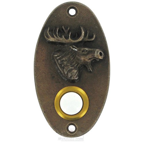Novelty Hardware Moose Door Bell in Pewter