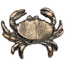 Novelty Hardware Crab Knob in Antique Brass