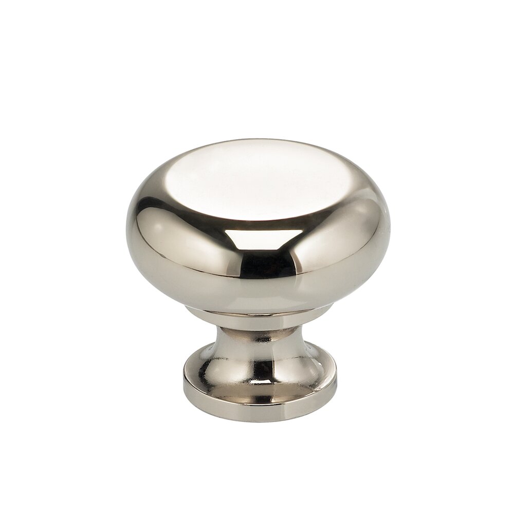 Omnia Hardware 1" Classic Knob in Polished Polished Nickel Lacquered