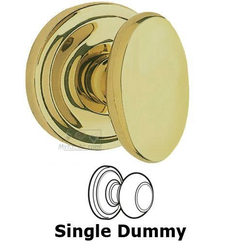 Omnia Hardware Single Dummy Classic Egg Knob with Radial Rosette in Max Brass