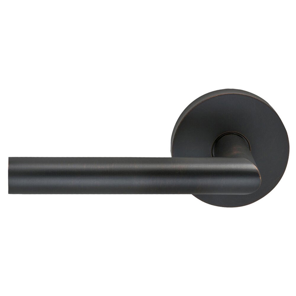 Omnia Hardware Single Dummy Modern Left-Handed Lever with Modern Rose in Tuscan Bronze