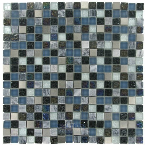 Onix Glass Tiles 5/8" x 5/8" Tile in Night Sky