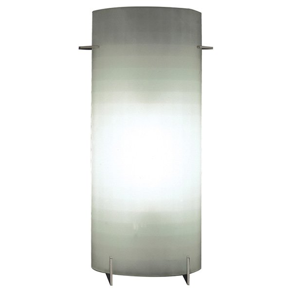 PLC Lighting 7 1/4" Wall Light in Polished Chrome with Checkered Acid Frost Glass