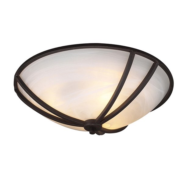 PLC Lighting Highland 11" in Oil Rubbed Bronze with Marbleized Glass