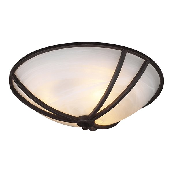 PLC Lighting Highland 21" in Oil Rubbed Bronze with Marbleized Glass