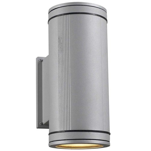 PLC Lighting 6" Exterior Light in Silver with Clear Glass