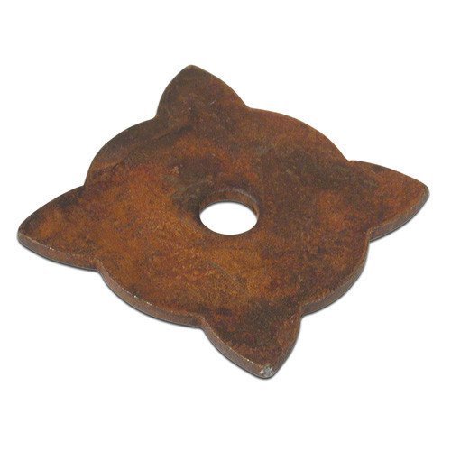Richelieu Forged Iron 1 3/16" Long Knob Backplate in Rust