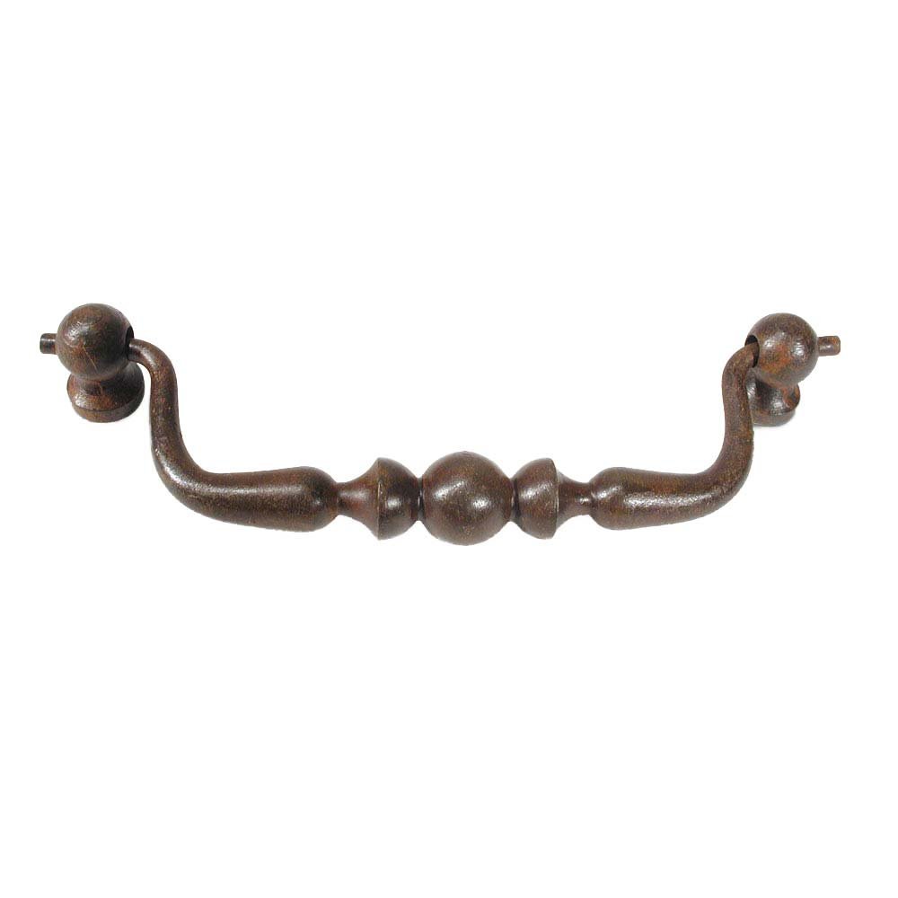 Richelieu Forged Iron 4 3/4" Centers Ball-in-the-Center Drop Pull in Rust