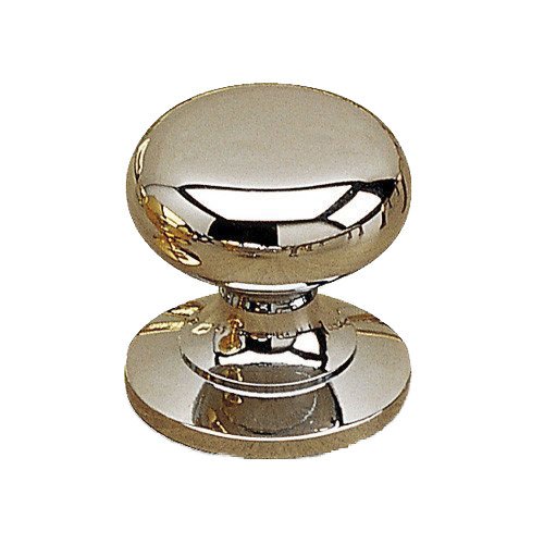 Richelieu Solid Brass 1 1/4" Diameter Round Knob with Large Base in Chrome