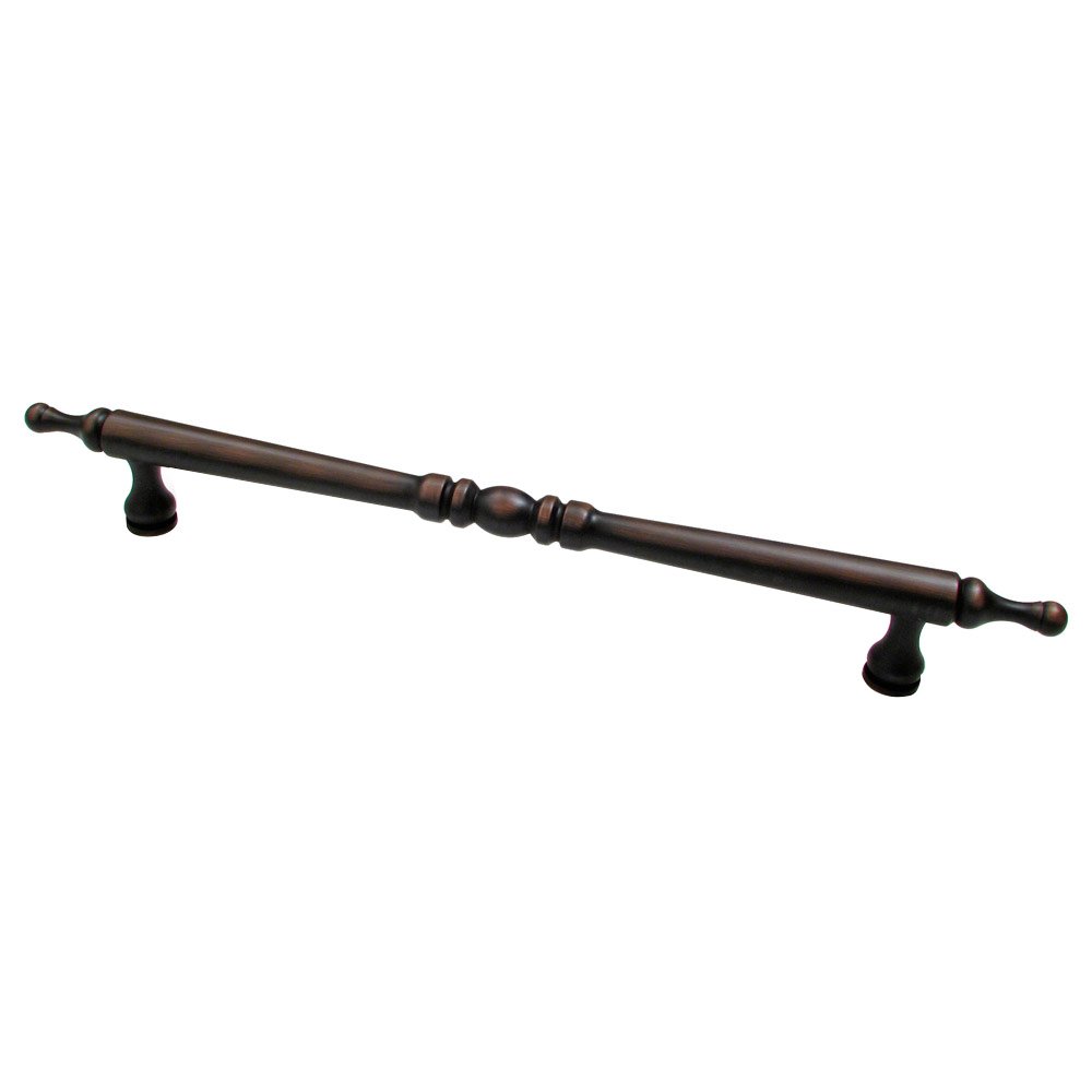 Richelieu 12" Centers Beaded Oversized Pull with Detailed Ends in Brushed Oil Rubbed Bronze