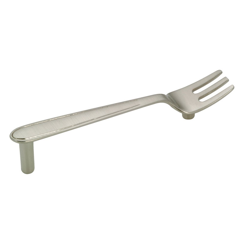 Richelieu 3 3/4" Centers Fork Bar Pull in Brushed Nickel