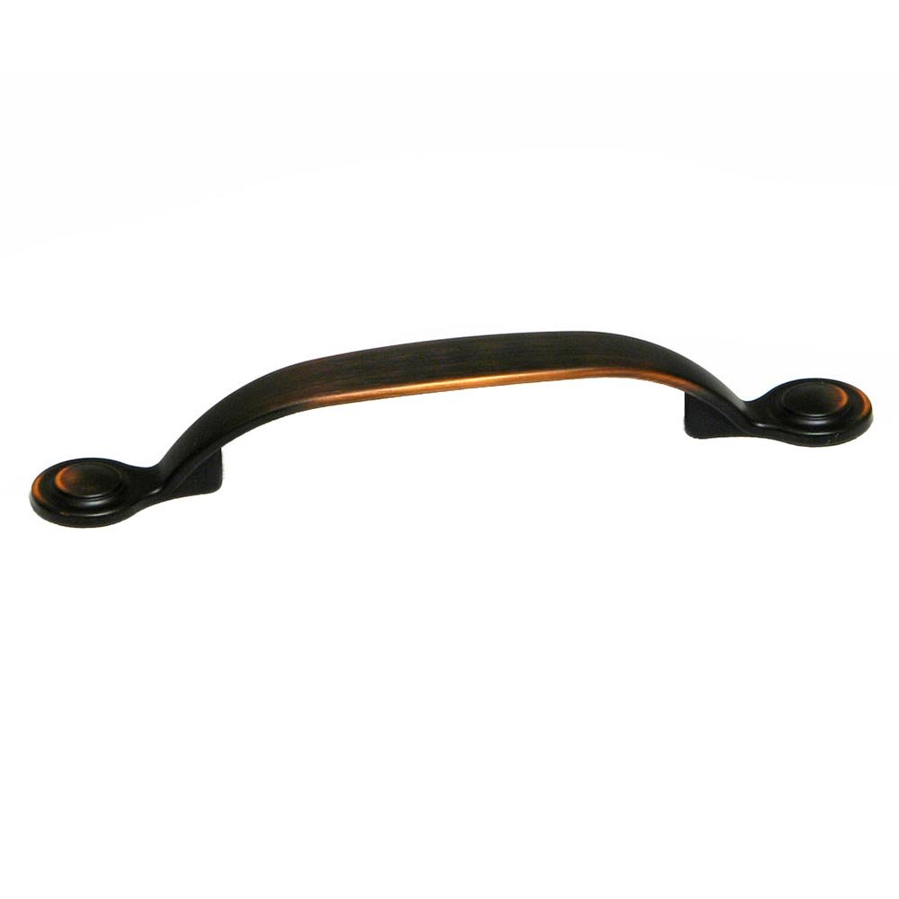 Richelieu 3 3/4" Centers Handle with Button Ends in Brushed Oil Rubbed Bronze