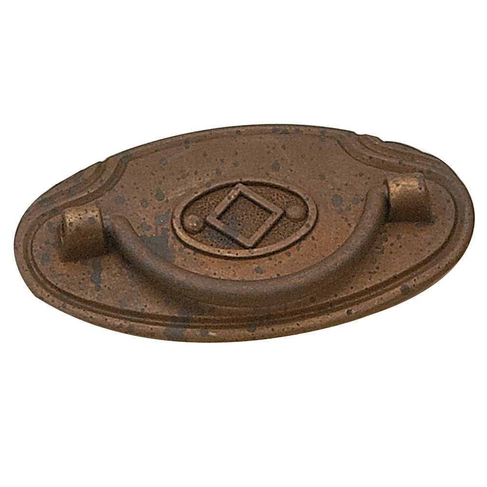 Richelieu 2 1/2" Centers Bail Pull with Backplate in Spotted Bronze