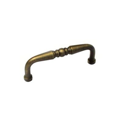 RK International 3" Centers Decorative Curved Pull in Antique English