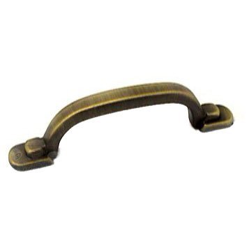 RK International 3" Center Two Step Foot Rectangular Pull in Antique English