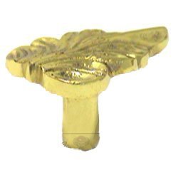 RK International Leaf Knob in Polished Brass