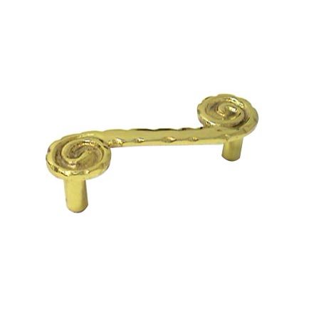 RK International 3" Center Waves at End Pull in Polished Brass