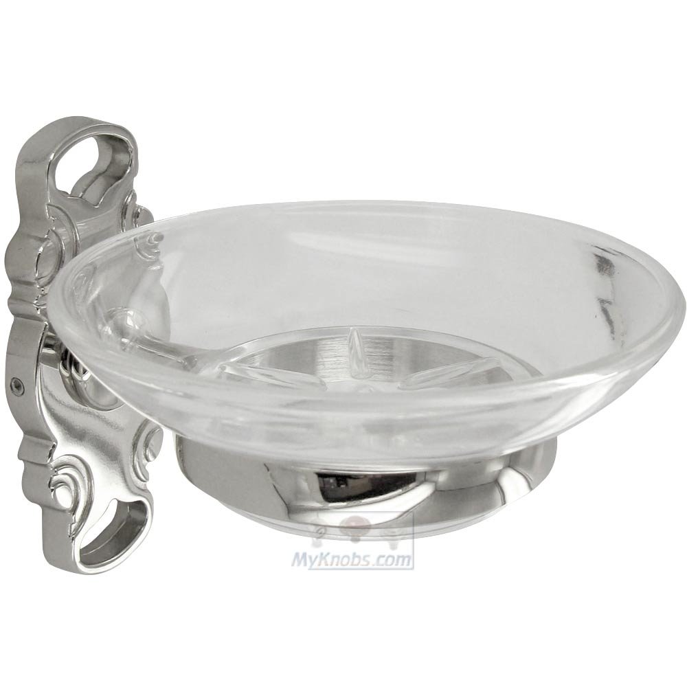 RK International French Curve Base Soap Dish in Polished Nickel