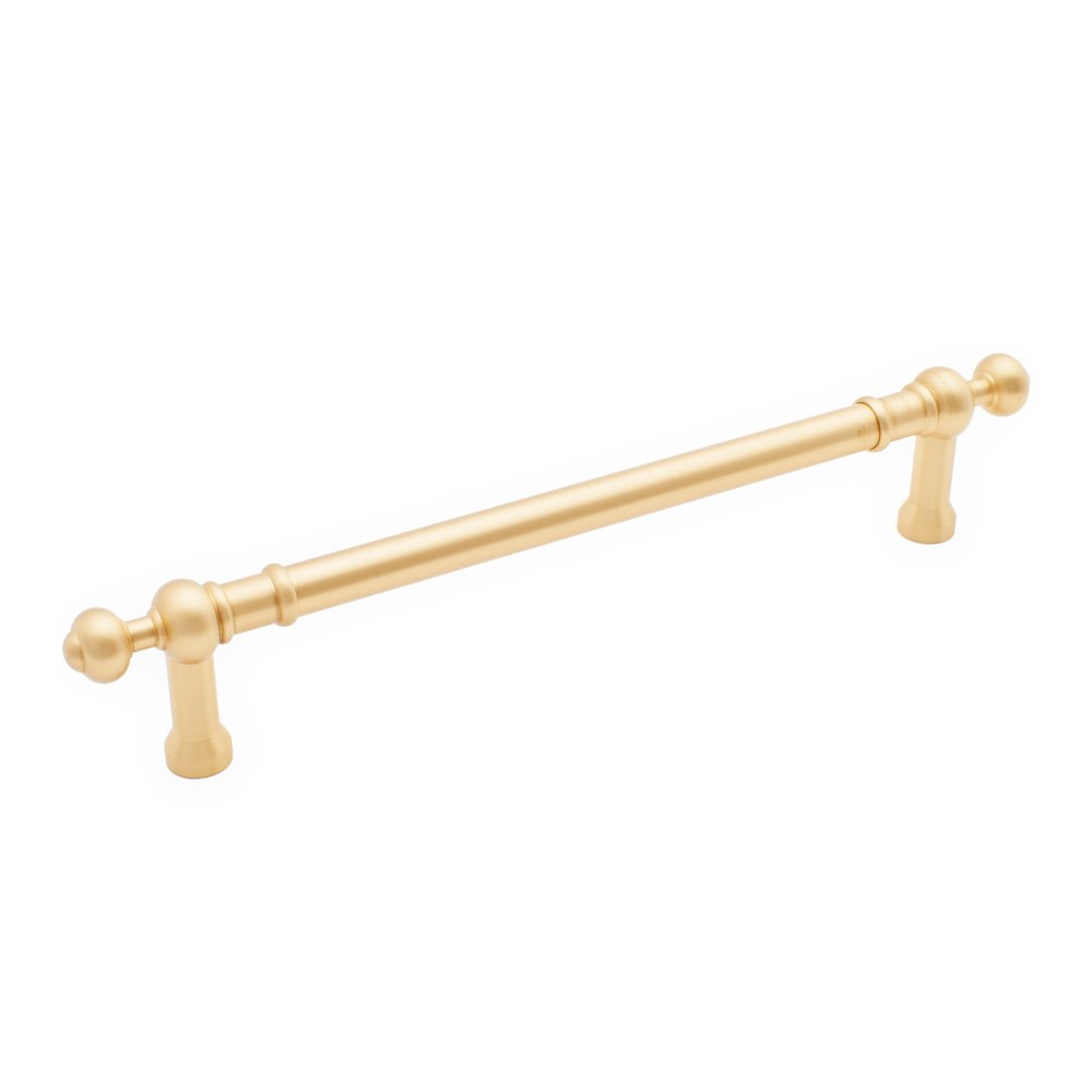 RK International 12" Centers Plain Appliance Pull with Decorative Ends In Satin Brass