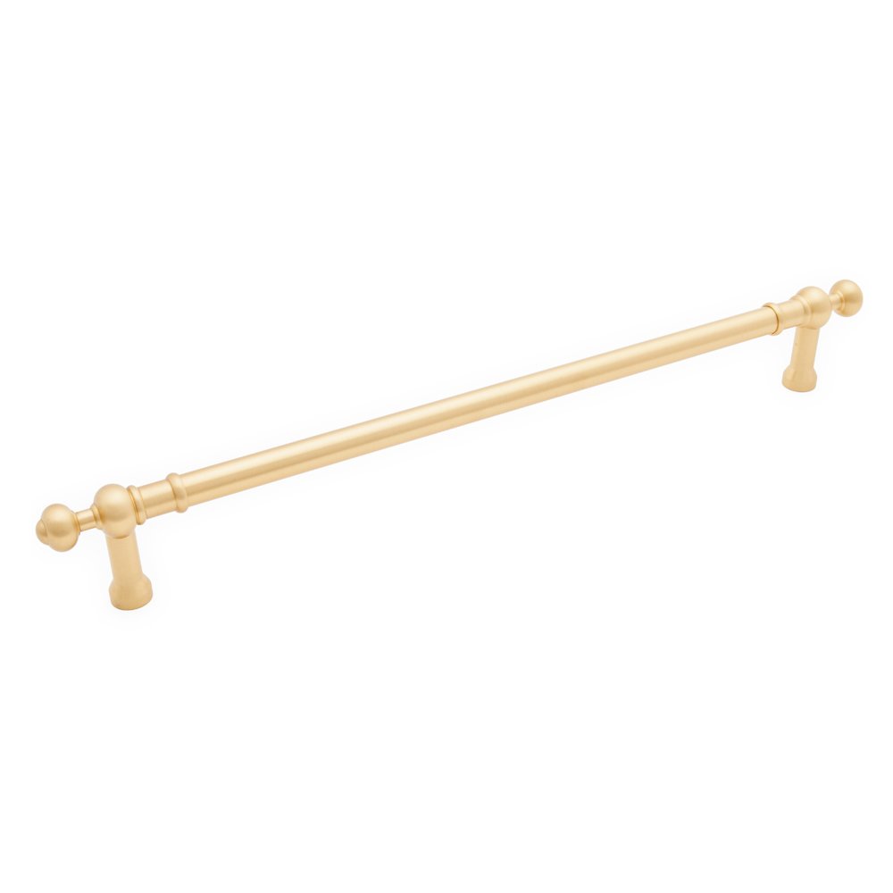 RK International 18" Centers Plain Appliance Pull with Decorative Ends In Satin Brass