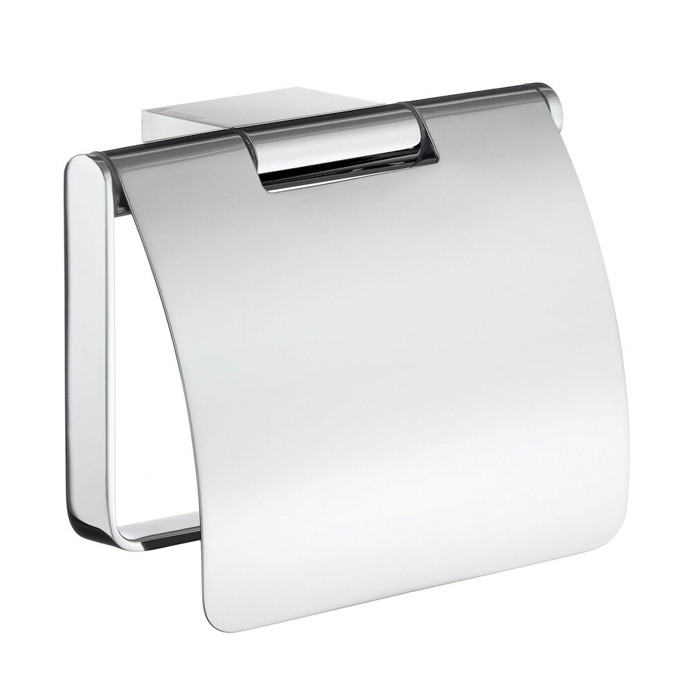 Smedbo Toilet Roll Holder with lid in Polished Chrome