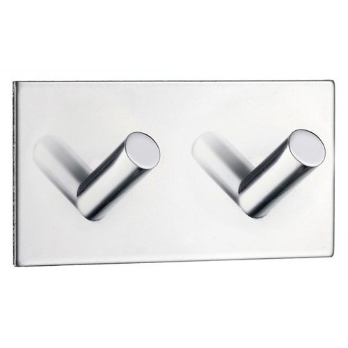 Smedbo Profile Steel Double Self-Adhesive Hook in Polished Stainless Steel