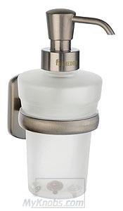 Smedbo Satin Nickel Wall Mount Frosted Glass Soap Dispenser