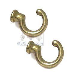 Smedbo Hook 7/8" Loop Hook in Polished Brass (SOLD AS A PAIR)