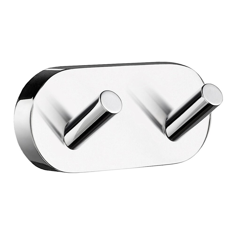 Smedbo Double Towel Hook in Polished Chrome