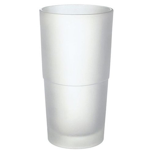 Smedbo Xtra 7" Tall Spare Glass Container for Toilet Brush in Frosted Glass