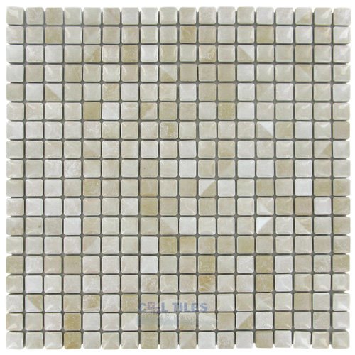 Stellar Tile 9/16" x 9/16" Porcelain Mosaic Tile in Perla Bone