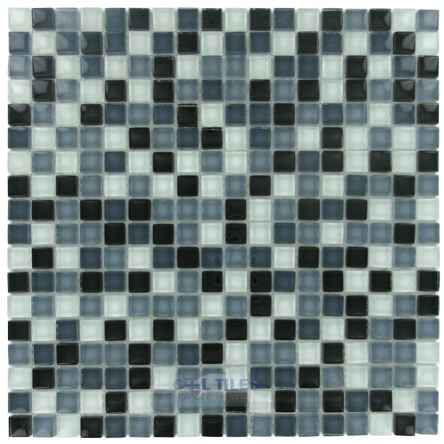 Stellar Tile 5/8" x 5/8" Glass Mosaic Tile in Night