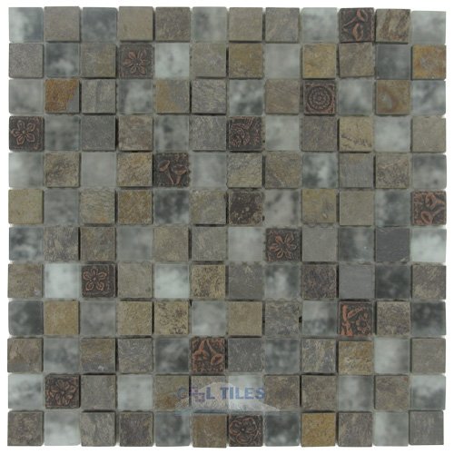 Stellar Tile 1" x 1" Glass & Stone Mosaic Tile in Cologne