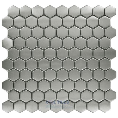 Stellar Tile 1" Hexagon Mosaic Tile in Steel