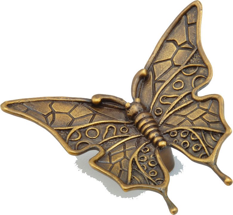 Schaub and Company Solid Brass 1 1/2" Centers Wings In Butterfly Handle in Estate Dover