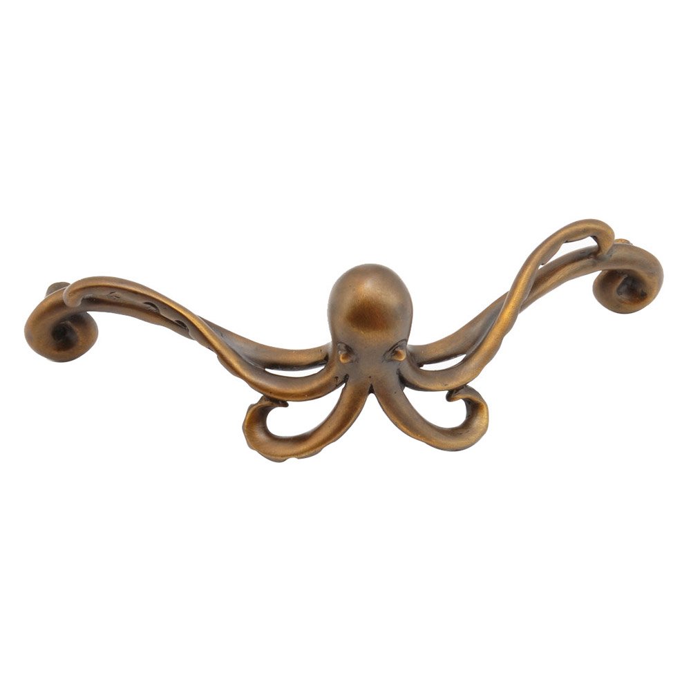 Schaub and Company Solid Brass Octopus Pull in Estate Dover