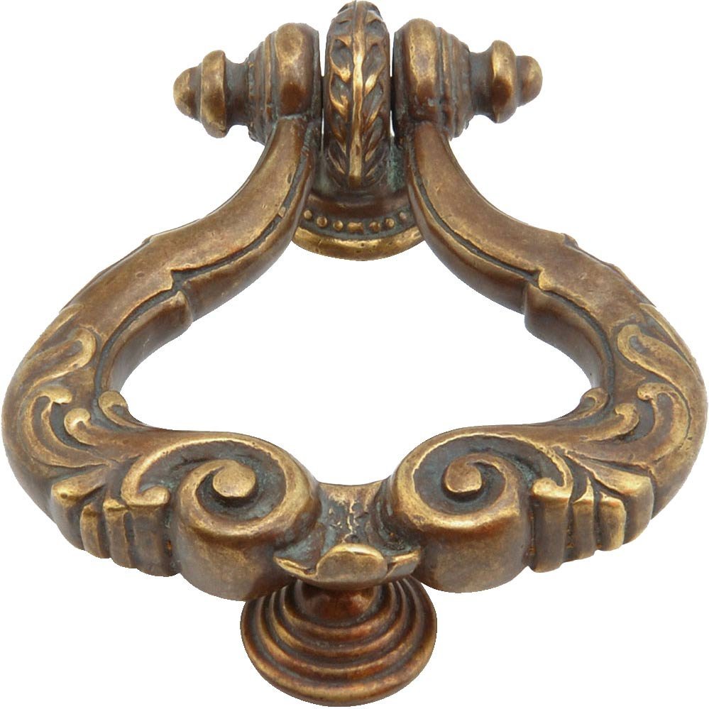 Schaub and Company Solid Brass Ring Pull w/ Protector in Monticello Brass