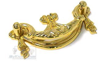 Topex 2 1/2" Centers Swinging Pull with Base in Gold