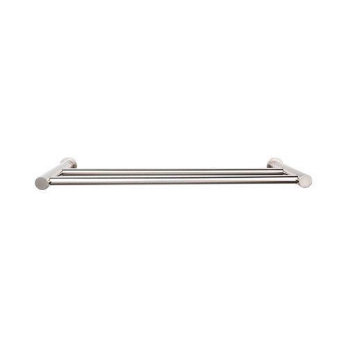 Top Knobs Hopewell Bath Towel Bar 18" Double in Brushed Satin Nickel