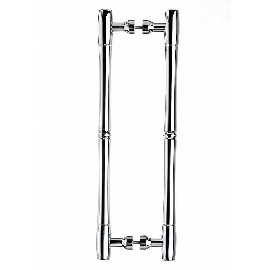 Top Knobs Oversized 12" Centers Back to Back Door Pull in Polished Chrome 13 15/16" O/A